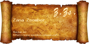 Zana Zsombor névjegykártya